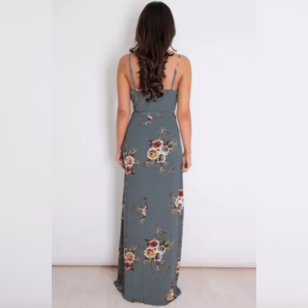 Floral Faux Wrap Dress - Picture 4 of 11